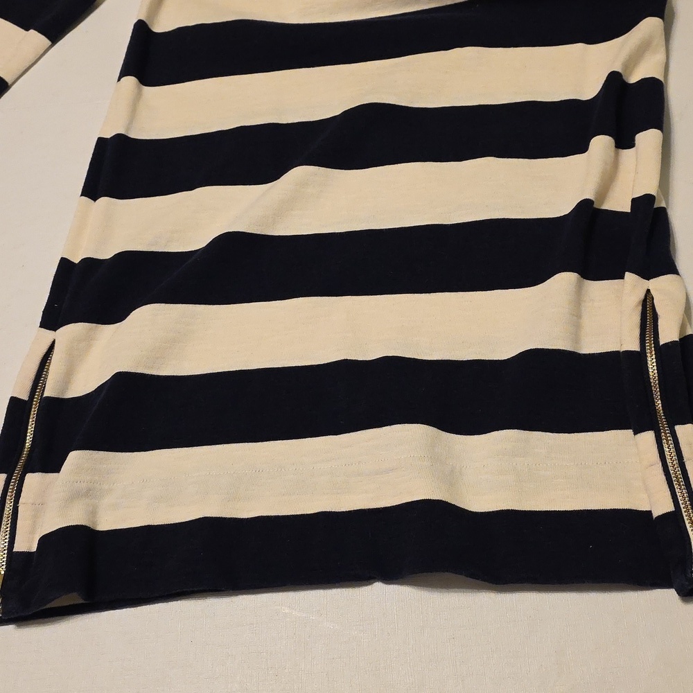 J. Crew Navy and Off-White Rugby Striped Mini Dress, XS - Picture 4 of 11
